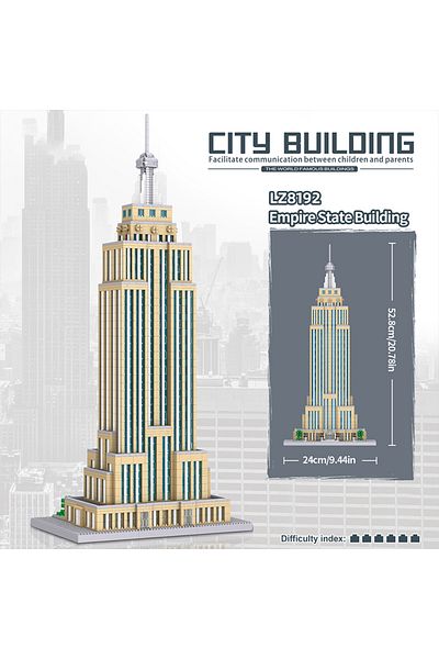 AMAZINGBLOKS No Box 3819pcs 3819pcs Skyscraper Building World Famous City Street View Architectural Model Mini Br
