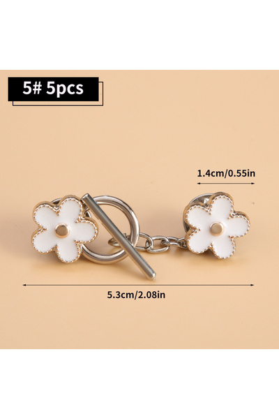 Choice3 Style5 5 قطع 5 مجموعات من الملابس المعدنية ذات الأزرار بدون خياطة، أز...