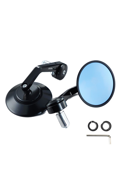 Choice مرايا جانبية للدراجات النارية من طراز رويال إنفيلد بوليت/ميتيور/كلاسيك 350 500 إنترسبتر 650 CNC باللون الأسود