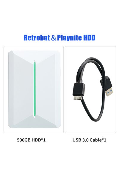 Choice قرص ثابت Pr500g Retrobat&playnite System Hdd Retro Game Console لأجهزة Ps3/ps2/wiiu/wii/switch/mame 50 محاكيًا