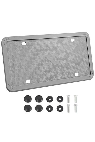 Choice Gray License Plate Frames, Silicone License Plate Cover, Rust-proof License Plate Holder Fits Licens