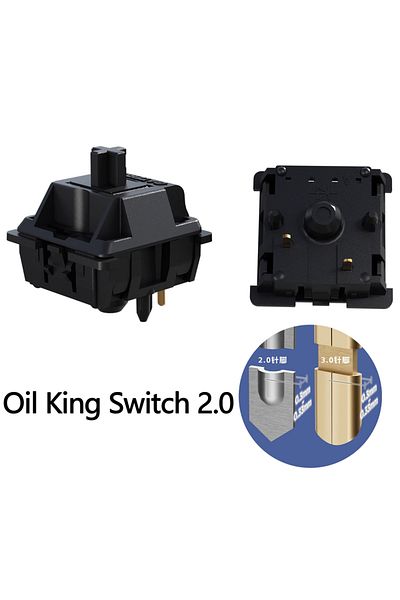 Choice 110pcs 2.0 Oil King Switch Gateron New Oil King 2.0 Switch Three-layer Pin Self-lubricating Linear H
