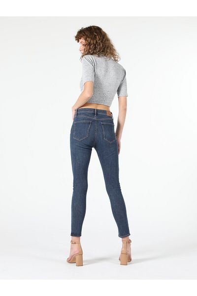 Colin's 759 Lara Pantaloni de jeans din denim pentru femei, cu talie medie, cu picioare înguste