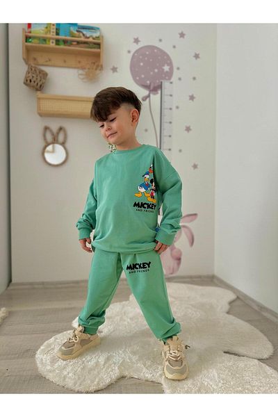 öykümgaleria Boy's 2 Thread Seasonal Bottom Top Set