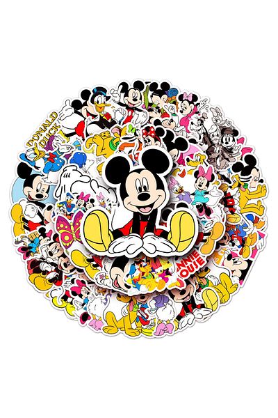 Choice 50pcs 10/30/50pcs Disney Classic Anime Mickey Mouse Stickers Cute Donald Duck Minnie Cartoon Sticker