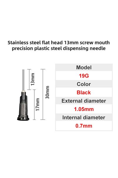 Choice 13mm 19g 50pcs 10g-34g 13mm Industrial Dispensing Needle Glue Needle 0.5 Inch Glue Injection Needle,
