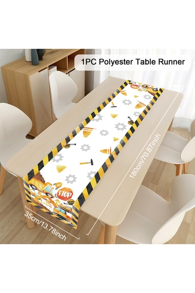 Choice طقم أدوات مائدة للاستخدام مرة واحدة بتصميم مركبات البناء، مناسب لحفلات...