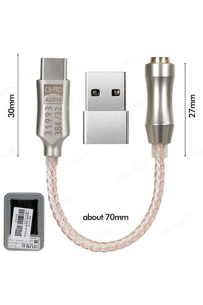 Choice Silvery Cx31993 Hifi Usb Type C To 3.5mm Headphone Amplifier Dac Audio Decoder Iem Amp Mobile Phone