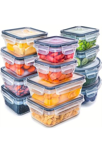 Choice Clear Kitchen Food Containers 12pcs-set,bpa Free Lunch Box Sugar Cereals Storage Container