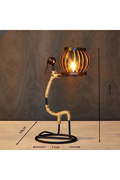 Choice G Nordic حامل شموع معدني على شكل شخصية مجردة منحوتة مصنوعة يدويًا من تماثيل منزلية.