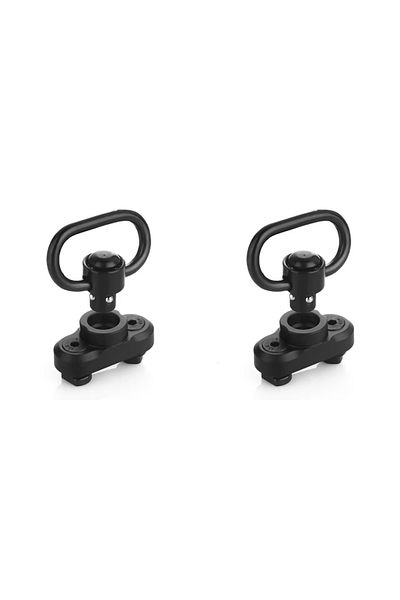 Choice 2 Pcs Qd M-lok Sling Swivel Adapter Rail Mount Sling Buckle Metal Strap Loop Strap Rail Mount Steel