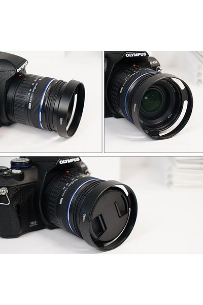Choice 52mm 40.5 43 46 49 52 55 58 62 67mm Black Vented Curved Metal Camera Lens Hood For Leica M For Penta
