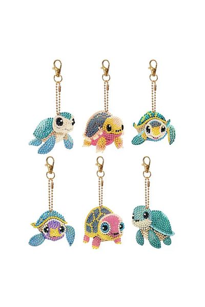 Choice Ysk180 6pcs/set Diy Keychains Diamond Art Butterfly Kits Double Sided Crystal Rhinestones Heart Diam