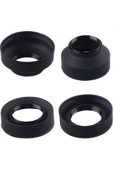 Choice 72mm 49 52 55 58 62 67 72 77 82mm 3-stage 3 In1 Collapsible Rubber Foldable Lens Hood For Canon Niko