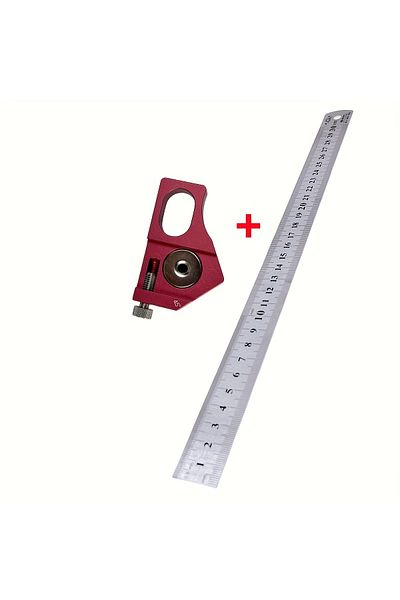 Wnew Type-b With Ruler Steel Ruler Positioning Block 45/60/90 Degree Angle Scriber Line Marking Gauge Woo