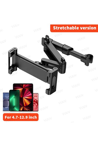 Choice Telescopic-black Vuuv Car Headrest Tablet Holder Stand For 4.7-12.9inch Phone/tablet Rotating Telesc