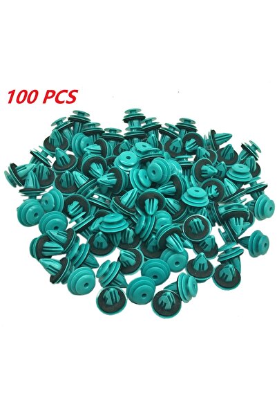 Choice 100 قطعة 100 قطعة مشبك تثبيت من النايلون الأخضر لباب مصد تويوتا إكسسوا...