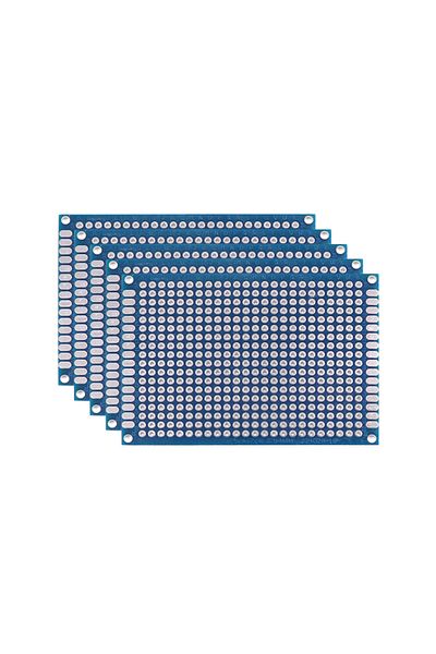 Choice 5x 7 5pcs 5/10pcs Pcb Board Prototype Board Blue 2x8/3x7/4x6/5x7/7x9cm Double Sided Circuit Boards F