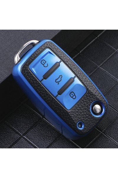 Choice Blue Tpu Car Key Case Cover For Vw Polo Jetta Tiguan Passat Golf Beetle Scirocco Skoda Octavia Fabia
