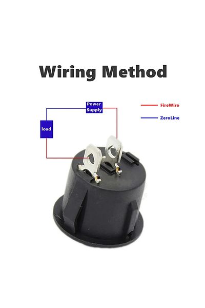 AOKIN 10Pcs SPST Snap-in ON-Off 2 Pin Round Snap Rocker Boat Switch Black AC 250V 6A 125V 10A for House...