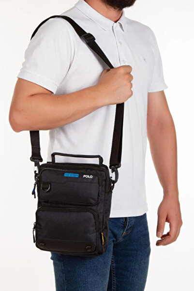 ergül çanta حقيبة يد وكتف كروس متعددة الأقسام من قماش كواترو للرجال (يومية، س...