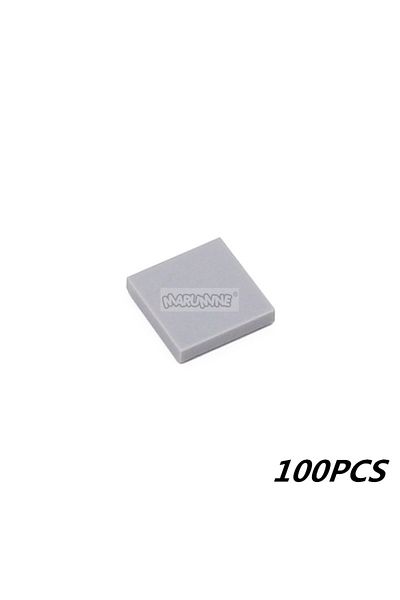 Choice Light Grey Marumine Moc Blocks 2x2 Tile 100pcs Building Bricks Piece Accessories Parts Compatible Wi