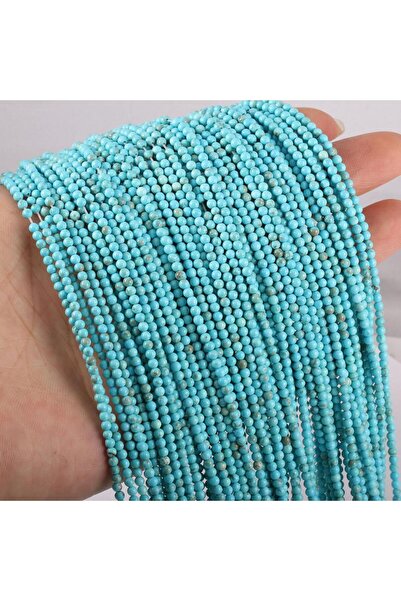 Choice 2 مم فيروزي 1 قطعة بالجملة خرز من الحجر الطبيعي فيروزي خرز فضفاض لصنع ...