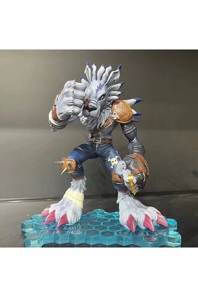 Choice White New Bandai Digimon Adventure Were Garurumon Metal Greymon Pvc Anime Figure Model Collecile Act