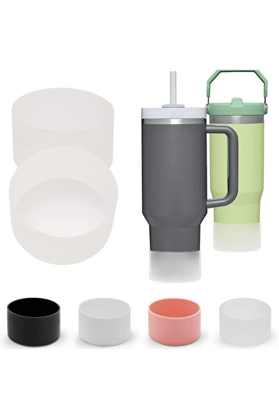 Choice 1 قطعة شفافة 1/2 قطعة 7.5 سم غطاء سيليكون سفلي مضاد للانزلاق وواقي من ...