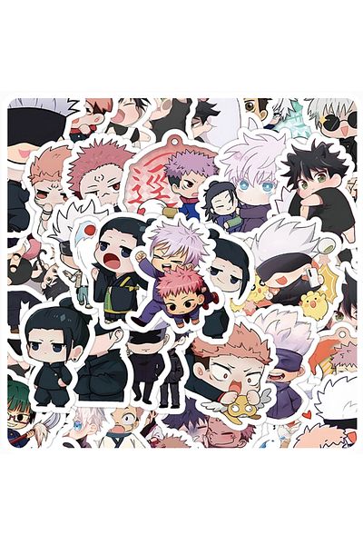 Choice 60pcs 60pcs Kawaii Jujutsu Kaisen Anime Stickers Itadori Yuji Cartoon Decal Laptop Skateboard Notebo