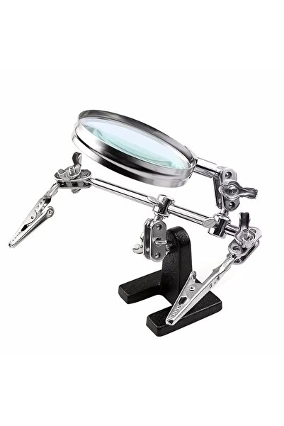 Choice 5X Third Hand 5X Magnifying Glass Stand for Electronic Works Jeweler W...