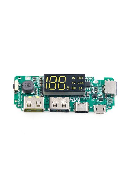 Choice 5v 2.4a 1a Lithium Battery Charger Board Led Dual Usb 5v 2.4a Micro/type-c Usb Mobile Power Bank 186