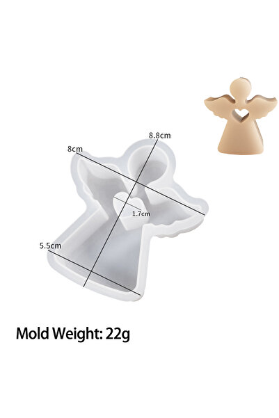Choice 01 قالب سيليكون بسيط على شكل منزل ملاك، قالب ديكور كعكة على شكل مصاصة شوكولاتة، قالب شمعة أرنب عيد الفصح