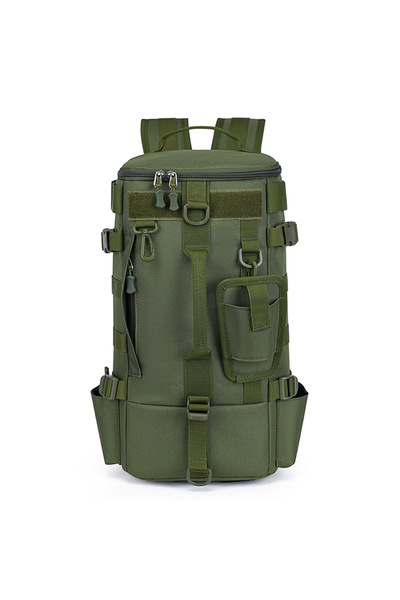 Choice حقيبة ظهر متعددة الوظائف لصيد الأسماك باللون الأخضر مع حاملات قضبان لت...