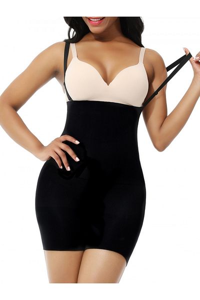 MİSTİRİK Pagliye Model Detachable Strap Laser Cut Shorts Corset Black Color