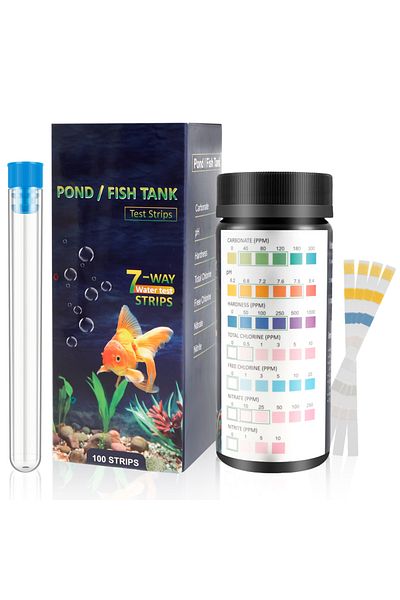 Choice 7 in 1 100Pcs A 100/125Pc Aquarium Test Strips 5-17 in 1 Water Testing Kits with Test Tube Freshwate