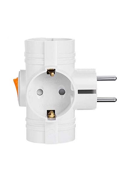 Choice 250v Eu 3 White Eu Socket Adapter 3-in-1 On/off 2-pin Expansion Socket Converter 250v/16a European G