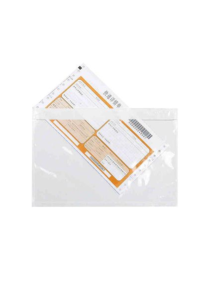 Choice 17x25cm 100pcs 100pcs Transparent Envelope Clear With Packing List Enclosed Printing Pouch Envelope