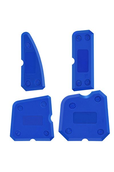 Choice Blue-4pcs 4pcs Caulking Tool Kit Silicone Joint Sealant Spreader Spatula Scraper Edge Repair Tools F
