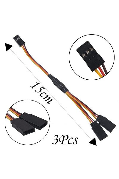 Choice 18Pcs 3-Pin JR Servo Extension Cable,1 JR Male to 2/3 Female JR Y Harness Servo Cable & 3.93" 5.9...