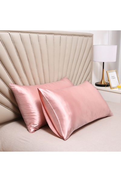 Choice USA Twin(20x26 inch) 1Pcs Pink 1Pcs Pillowcase Pillow Cover Silky Sati...