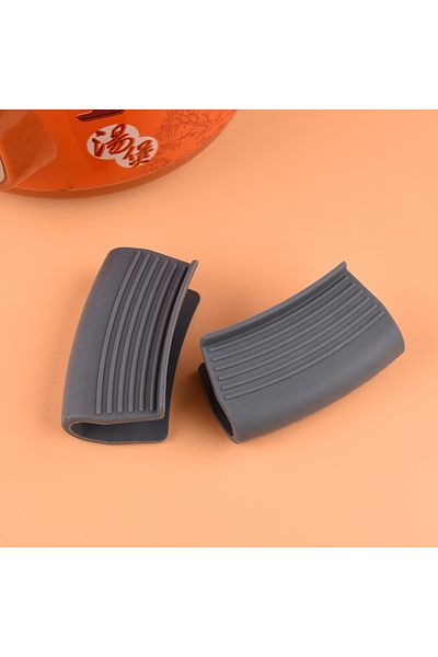 Choice Gray Pot Handle Silicone Grip Padsilicone Grey Environmentally Friendly Materialheat Insulation And