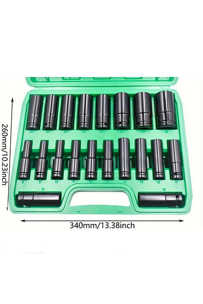 NIUXIANG 20 Pcs 20 Pieces Of 8-32mm Electric Wrench Set, High Carbon Steel Hexagonal Electric Drill Pneumatic