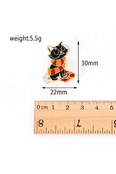 Hot Toys Wizard Cat Kawaii Harry Potter Wizard Cat Brooch Fashion Metal Enamel Lapel Pin Clothing Backpack Ba