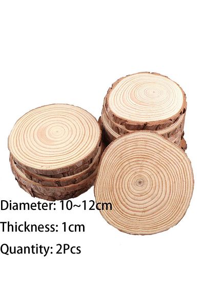 Choice 10-12cm 2pcs 3-16cm/1-10pcsthick Natural Pine Round Unfinished Wood Slices Circles With Tree Bark Lo