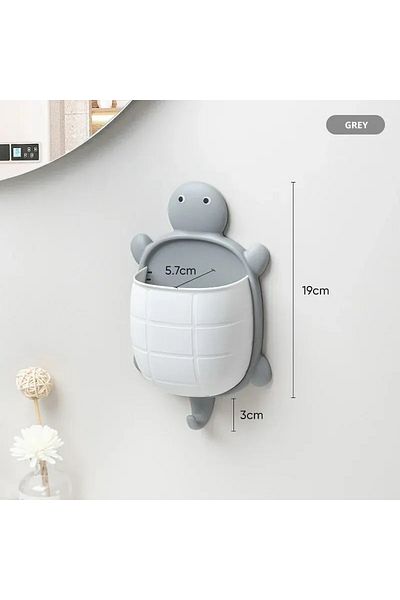 Choice 1pc Grey 1pc Cute Toothbrush Holder Wall Mounted Toothpaste Holder Turtle Shape Wall Shower Razor Ho