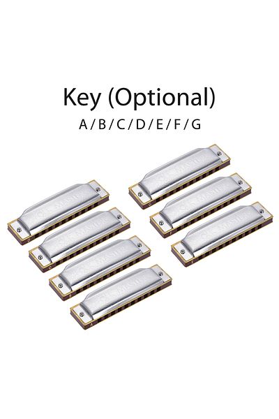 Choice SUZUKI Folkmaster Blues Harmonica Standard Key of C A B E F G Key 10-Hole 20 Tones Diatonic Blues...