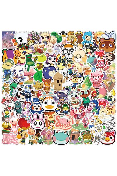Choice 100pcs 10/30/50/100pcs Classic Game Animal Crossing: New Horizons Stickers Cute Cartoon Graffiti Sti