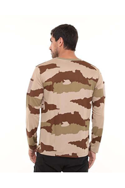 SINGLE SWORD Crew Neck Long Sleeve Camouflage Pattern T-Shirt