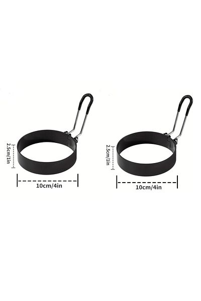 Choice 2pcs Egg Rings Stainless Steel Egg Molds For Frying Round Egg Cooker Ring For Griddle Breakfast Cook